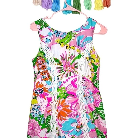 Lilly Pulitzer For Target Nosey Posey Vibrant Floral Preppy Shift Dress Size 8 - Picture 5 of 16
